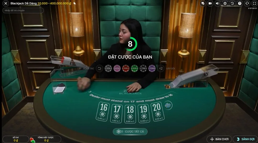 Game Blackjack Cực Hay Tại Live Casino Kubet