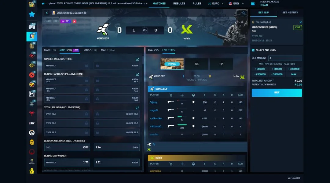 Giao Diện Hiện Đại Hấp Dẫn Tại ESports Kubet